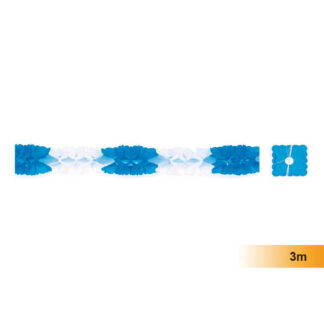 Grinalda Papel Azul-Branco 3m