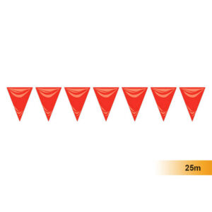 Fita Bandeirolas 25m Vermelho