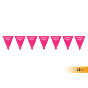 Fita Bandeirolas 25m Rosa