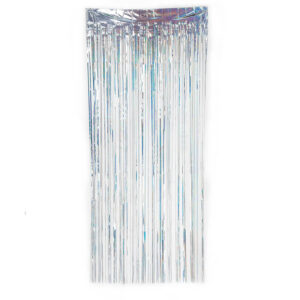 Cortina Tiras Prata Holo