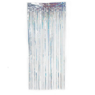 Cortina Tiras Prata Holo