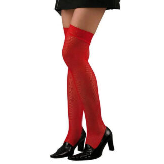 Meias Rede Adulto Vermelho