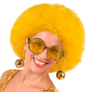 Óculos Bolas Espelho Dourado