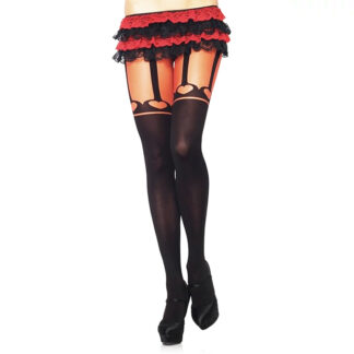 Collants Liga Falsa Corações Adulto