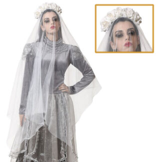 Véu Noiva Rosas Branco