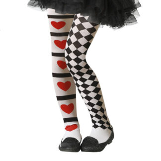 Collants Corações e Quadrados Criança