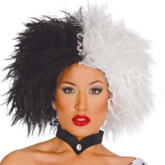 Peruca Preta e Branca Curta