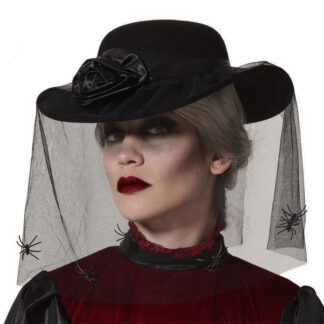 Chapéu Preto com Véu