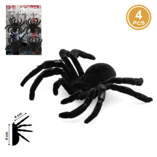 4 Aranhas Veludo 4cm