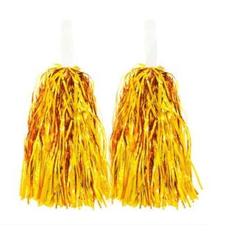 Pompons Metalizados Dourado