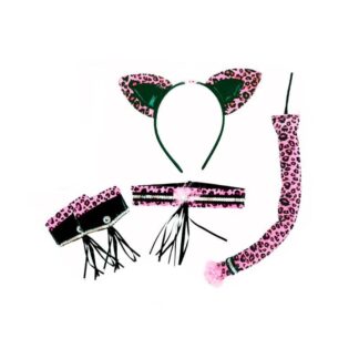 Conjunto Leopardo Rosa 5pcs