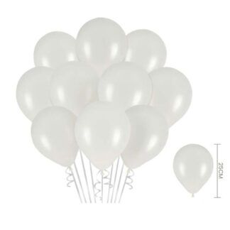 Balões Latex Branco 100 uni