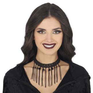 Gargantilha com Correntes Preto