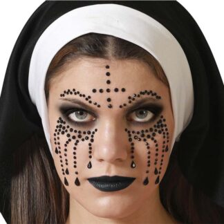 Brilhantes Faciais Autocolantes Freira