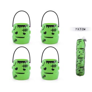 4 Mini Baldes Frankenstein