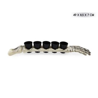 Braço Esqueleto com 5 Copos Shot