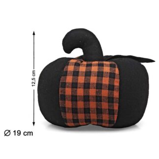 Abóbora Tecido Preto/Laranja
