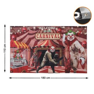 Cenário Halloween com Palhaços