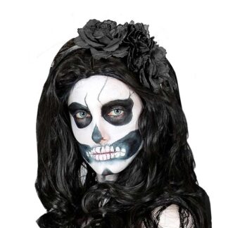 Bandolete Rosas Glitter Preto