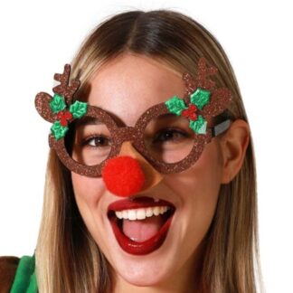 Óculos Rena Glitter Castanho