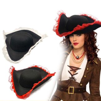 Chapéu Pirata com Folhos