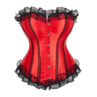 Corpete com Renda Vermelho