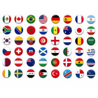 48 Ímanes Bandeiras Mundial 2026
